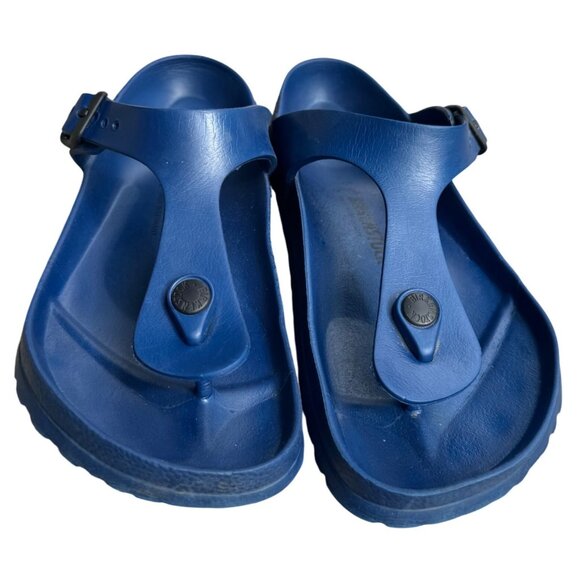 Birkenstock Blue EVA Gizeh Sandals EU 39 W 8/M 6 Slip-On Women's Casual Footwear - Picture 2 of 7